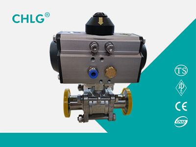 three chip fast loading pneumatic ball valve