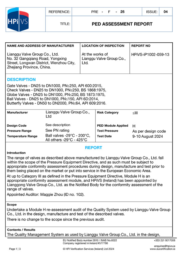 PED Evaluation Report
